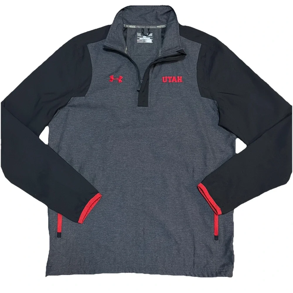 Under Armour Utah Utes 1/4 Zip All Season Gear Loose Men's Small‎ Pullover